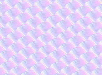 ホログラム風グラデーションカラーの青海波柄シームレスなパターン
