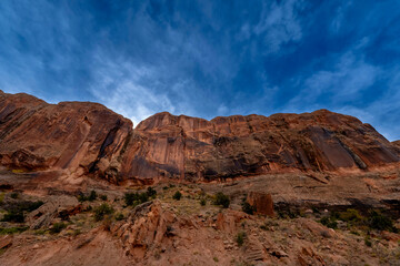 Fototapeta na wymiar Aerial View Of Rock Formations In The American Southwest