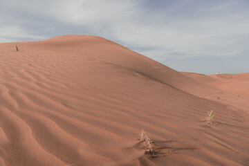 Big dune and the sand texture at the foreground, Inner Mongolia, China