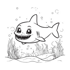 coloring book for children, types of animals in EPS vector format.