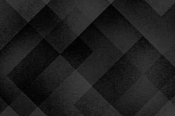 modern abstract black and white background design with layers of textured transparent material in triangle diamond and squares shapes in geometric pattern, industrial or dynamic business background - obrazy, fototapety, plakaty