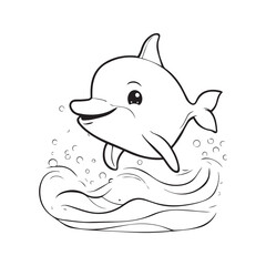 coloring book for children, types of animals in EPS vector format.