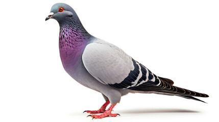 pigeon standing isolated on a white background - Powered by Adobe