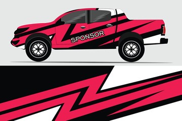 Race car wrap design vector for vehicle truck vinyl stickers and automotive sticker livery