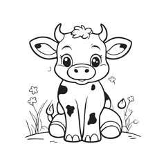 coloring book for children, types of animals in EPS vector format.
