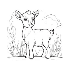coloring book for children, types of animals in EPS vector format.