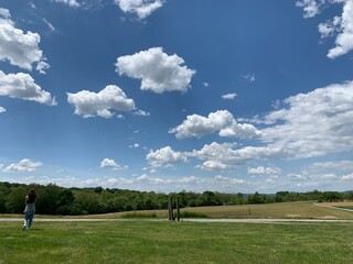 person walking on the field