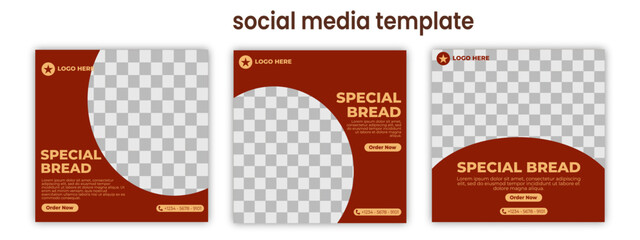 food and restaurant  social media post template. Suitable for social media post, and web ads