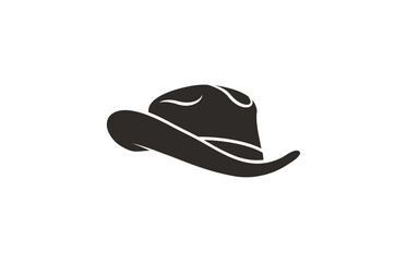 Cowboy hat isolated on white background, flat design sheriff hat, vector illustration