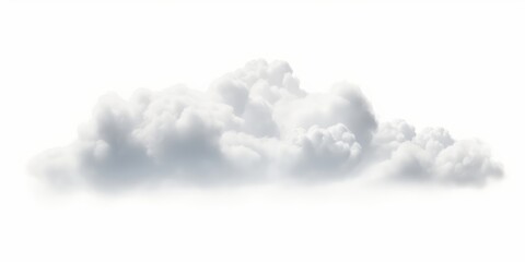 Cut out fluffy clouds floating 3d renderings, Generative AI 
