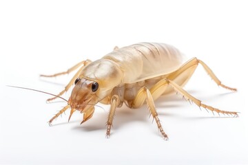a cockroach on a transparent in white background, Generative Ai