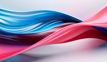Abstract background colorful swish wave, red blue white colors