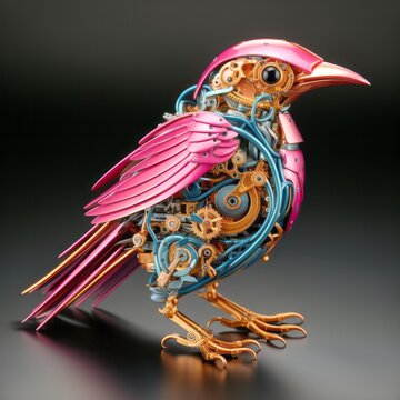 Futuristic Robotic Bird Series: Mechanical Elegance in Flight