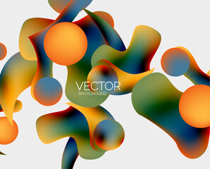 Vector abstract glowing shapes background