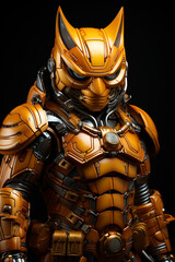 3d super hero orange cat