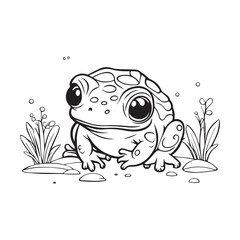 coloring book for children, types of animals in EPS vector format.