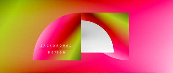 Bright color circle and round element minimal geometric abstract background for posters, covers, banners, brochures, websites