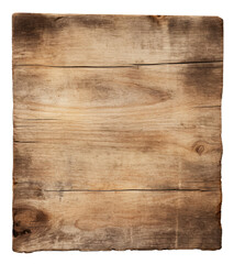Old vertical wooden board isolated on transparent background