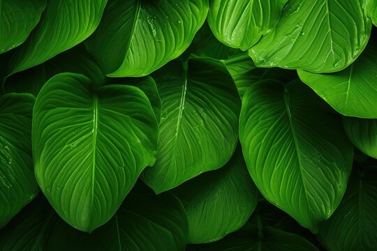 Green leaf background close up view. Nature foliage abstract of leave texture for showing concept of green business and ecology for organic greenery and natural product background