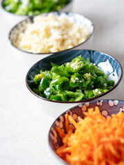 chopped vegetables in a bowl