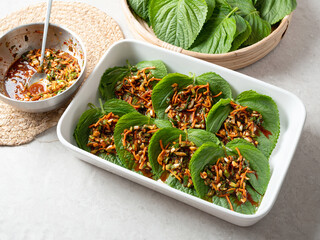 Perilla Leaf Kimchi, Kimchi made with perilla leaves	