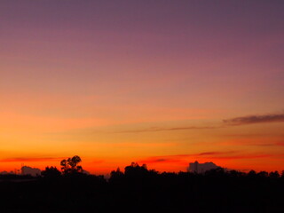 sunset in the mountains