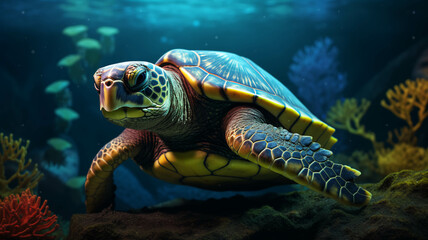 Fototapeta premium Turtle Concept Illustration