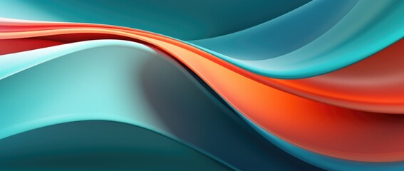 Fototapeta premium Blue abstract background with turquoise color, in the style of gray and bronze, colorful curves