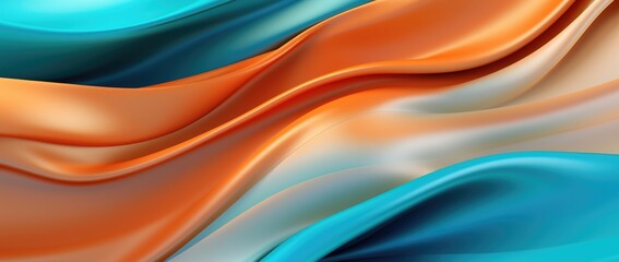 Fototapeta premium Blue abstract background with turquoise color, in the style of gray and bronze, colorful curves