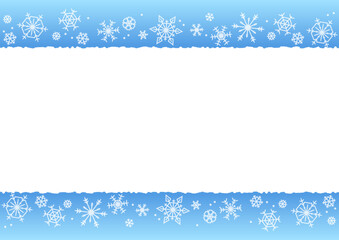 雪の結晶フレーム。ベクターデータ。