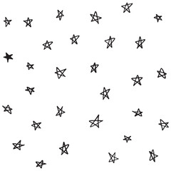 Star Pattern Background. pattern of star doodle. Star hand drawn.	