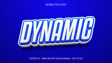 Editable blue text effect, bold text style