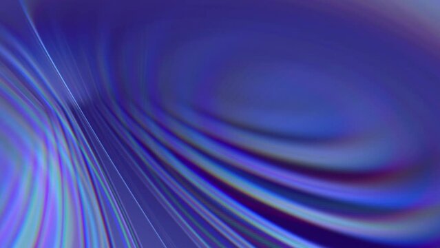 Abstract parametric light looped background with futuristic elegant prism gradient. 3D animation vj loop, live stream or promotional HUD backdrop. Glowing fractal curve stroke pattern and copy space.