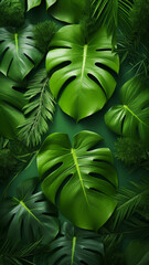 Creative layout made of tropical leaves graphic