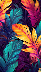 Feuilles tropicales vectorielles