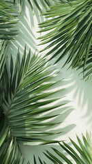 Abstract Palm leaf shadow overlay effect