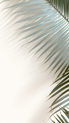 Fototapeta premium Shadow of the palm leaves on a white wall