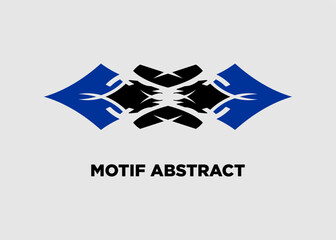 Vector illustration of hand art abstract motif