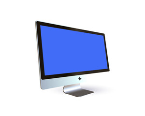 monitor mockup with blank screen isolated
