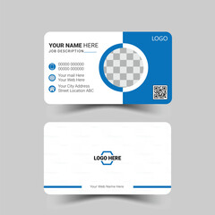Modern creative business card and name card horizontal simple clean template vector design