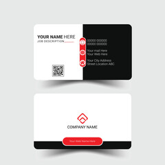 Modern creative business card and name card horizontal simple clean template vector design