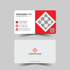 Modern creative business card and name card horizontal simple clean template vector design
