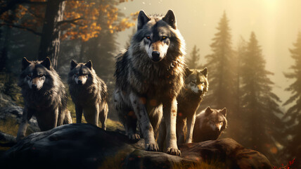 Wolf Pack Concept Illustration