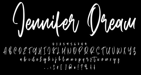 dream script sign font script vector lettering. typography. Motivational quote. Calligraphy postcard poster graphic design lettering element