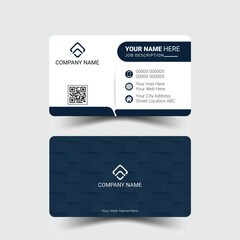 Modern creative business card and name card horizontal simple clean template vector design