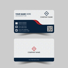 Modern creative business card and name card horizontal simple clean template vector design
