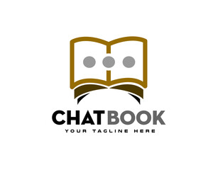 book chat logo icon symbol design template illustration inspiration
