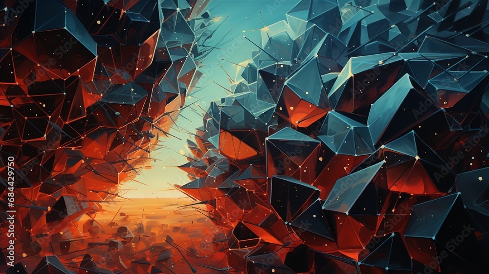Canvas Prints abstract background with stars