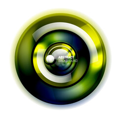 Abstract Glass Circle Banner Template