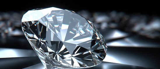 Jewelry diamond ring. Jewelry background. 3d rendering - obrazy, fototapety, plakaty